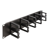 DeLOCK Delock - rack cable management routing panel - with 10 plastic hooks - 2U