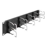 DeLOCK Delock - rack cable management routing panel - with 10 metal hooks - 2U