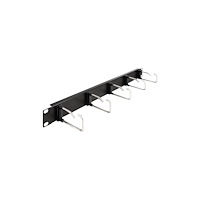 DeLOCK Delock - rack cable management routing panel - with 5 metal hooks - 1U