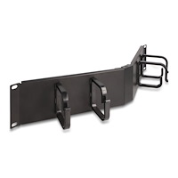 DeLOCK Delock rack cable management routing panel - 2U - 19" - with 4 hooks, angled