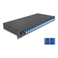 DeLOCK Delock fiberoptisk skarvlåda - 1U - 19" - OS2, complete assembled