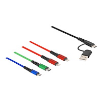 DeLOCK Delock 4 in 1 - dedikerad laddningskabel - Lightning / USB - 1.2 m