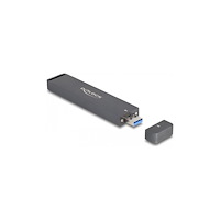 DeLOCK Delock - förvaringslåda - external enclosure for M.2 NVME PCIe SSD or SATA SSD with USB 10 Gbps Type-A male - M.2 NVMe C...