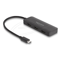 DeLOCK Delock - video/audiosplitter - 4K 60Hz, DP Alt Mode, MST, USB Type-C - 3 portar