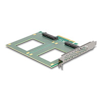 DeLOCK Delock - kontrollerkort - bifurkation, 144 x 122 mm - U.2 NVMe - PCIe 4.0 x8