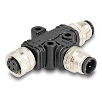 DeLOCK Delock - strömdelare - 4 stifts M12 till 4 stifts M12