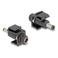 DeLOCK Delock - adapter för effektkontakt - Växelströmsjack 5,5 x 2,5 mm till Växelströmsjack 5,5 x 2,5 mm