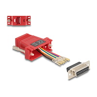DeLOCK Delock - seriell adapter - 15 pin D-Sub (DB-15) till RJ-45 (8 pin)