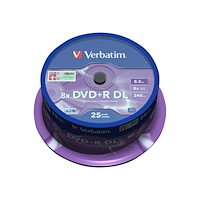 VERBATIM Verbatim - DVD+R DL x 25 - 8.5 GB - lagringsmedier