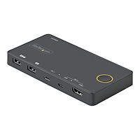 StarTech.com StarTech.com 2-ports hybrid USB-A + HDMI och USB-C KVM-switch - Enskild 4K 60 Hz HDMI 2.0-skärm - Kompakt HDMI KVM-switc...