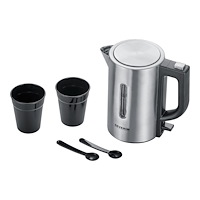 SEVERIN Elektrogeräte GmbH SEVERIN WK 3647 Mini Travel - vattenkokare - borstat stål/svart