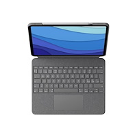 Logitech Logitech Combo Touch - tangentbord och foliefodral - med pekdyna - QWERTY - hela norden - oxford-grå Inmatningsenhet