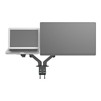 Vision Vision VFM-DAD/4 monteringssats - justerbar arm - för 2 LCD-displayer eller LCD-display och notebook/surfplatta - mattsv...