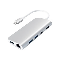 Satechi Satechi Aluminum Type-C Multimedia Adapter - dockningsstation - USB-C - Mini DP - 1GbE