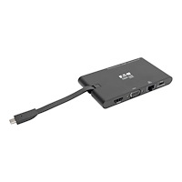 Eaton Corporation Eaton Tripp Lite Series USB-C Laptop Docking Station - HDMI, VGA, GbE, 4K @ 30 Hz, Thunderbolt 3, USB-A, USB-C, PD Charg...
