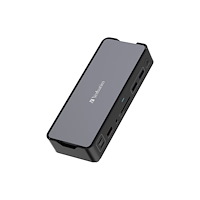 VERBATIM Verbatim Pro - dockningsstation - USB-C - 2 x HDMI, DP - 1GbE