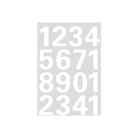 HERMA HERMA - dekorationsbindemedel - siffror 0-9 - 2.5 cm - vit - film