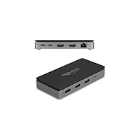 DeLOCK Delock - dockningsstation - USB-C / Thunderbolt 3 / Thunderbolt 4 - 2 x HDMI - 1GbE