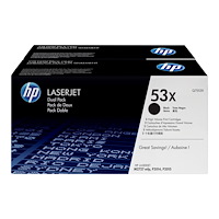 Hewlett-Packard HP 53X - 2-pack - Lång livslängd - svart - original - LaserJet - tonerkassett (Q7553XD)