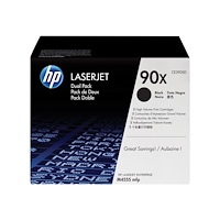 Hewlett-Packard HP 90X - 2-pack - Lång livslängd - svart - original - LaserJet - tonerkassett (CE390XD)