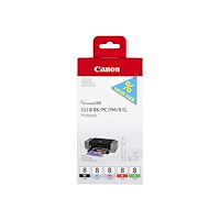 CANON Canon CLI Value Pack 8 Multipack - svart, cyan, magenta, röd, grön - original - bläcktank