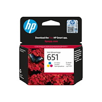 Hewlett-Packard HP 651 - färg (cyan, magenta, gul) - original - Ink Advantage - bläckpatron
