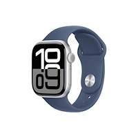 Apple Apple Watch Series 10 (GPS) - silveraluminium - smart klocka med sportband - denim - 64 GB