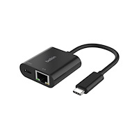 Belkin International Belkin - nätverksadapter - USB-C - Gigabit Ethernet x 1 + USB-C (endast ström) x 1