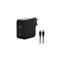 MOBILIS Mobilis strömadapter - snabb, gan - USB, 2 x USB-C - 100 watt