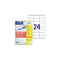 AVERY Universaletiketter Avery 70x36 mm, hvid med Ultragrip + 30%...