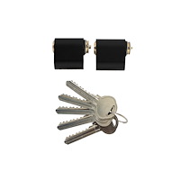 Home > It HOME It® oval cylinder med 7 stift i mattsvart med 3 nycklar...