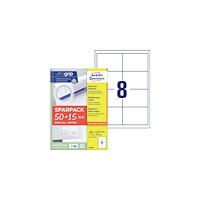 AVERY Universaletiketter Avery 97x67,7 mm, hvid med Ultragrip + 30...