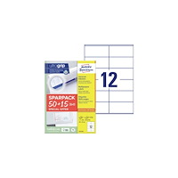 AVERY Universaletiketter Avery 105x48 mm, hvid med Ultragrip + 30%...