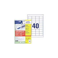 AVERY Universaletiketter Avery 48,5x25,4 mm, hvid med Ultragrip +...