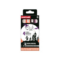 Uni-Ball Uni Chalk marker sæt Halloween med 4 stk PWE-5M ( colours wh...