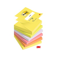 Post-it Post-it® Z-Notes Neon regnbuefarver, 6 blokke, 76 mm x 76 mm...
