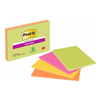 3M Post-it Super Sticky 6445-4SS - mötesanteckning - 101 x 152 mm - 180 ark (4 x 45)