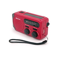 Denver Vevradio med Solceller, LED Ficklampa och 2000mAh Powerbank SOS