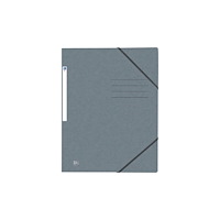 Hamelin Elastikmappe Oxford Top File+, 3-klap, A4, grå, pakke a 10 s...