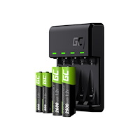 GREENCELL Green Cell VitalCharger batteriladdare - 0.5 Watt - med 2 x AA NiMH 2000 mAh rechargeable batteries and 2 x AAA NiMH 800...
