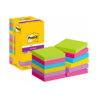 3M Post-it Super Sticky 654-12SSUC - klisterlappar - 76 x 76 mm - 1080 ark (12 x 90)