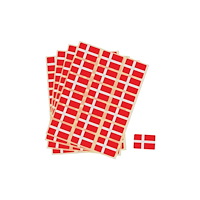 CCPAS Självhäftande dansk flagga, 15 x 22 mm, förpackning med 72 s...
