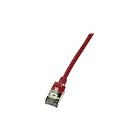 2direct LogiLink SlimLine - patch-kabel - 30 cm - röd, RAL 3031