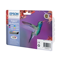 EPSON Epson T0807 Multipack - svart, gul, cyan, magenta, ljus magenta, ljus cyan - original - bläckpatron