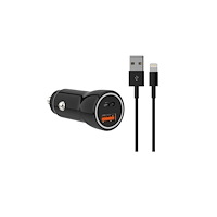 SINOX Sinox 12V dubbel USB-bilsladdare. USB A 18W + USB C 20W. Sva...