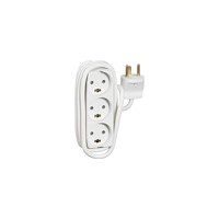 Solar Plus Uttag med 3 runda uttag, med jord. 5m sladd, med stickpropp....