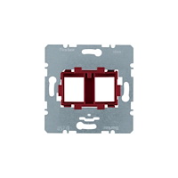 Berker BERKER Monteringsplade med rød holder for dobbelt modular ja...