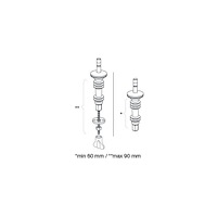 PRESSALIT Fäste för fast avlyftning botten-/toppmontage rostfritt stål