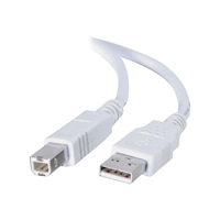 Legrand C2G 9.8ft USB to USB B Cable - USB A to USB B - USB 2.0 - White - M/M - USB-kabel - USB till USB typ B - 3 m