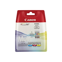CANON Canon CLI-521 Multipack - 3-pack - gul, cyan, magenta - original - bläcktank